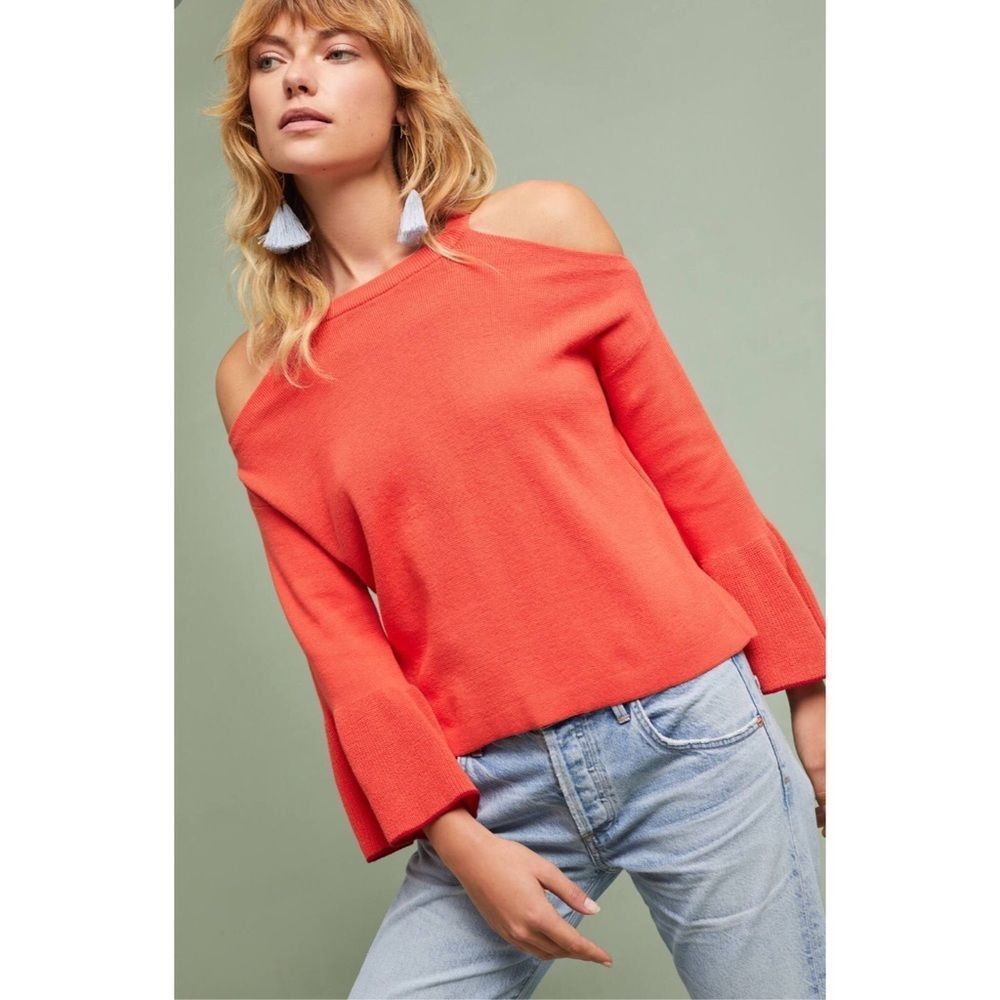 𝅺Anthropologie Leandre open- shoulder top